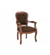 Masifart Anatomia Berjer Kapitoneli Klasik Ofis bekleme Koltuğu Kahve-Ceviz